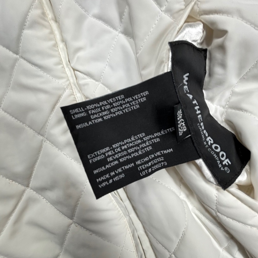 Women's SOFT Faux Fur Reversible Vest Quilted XL Gray White Zip Up Pockets EUC - Picture 8 of 9